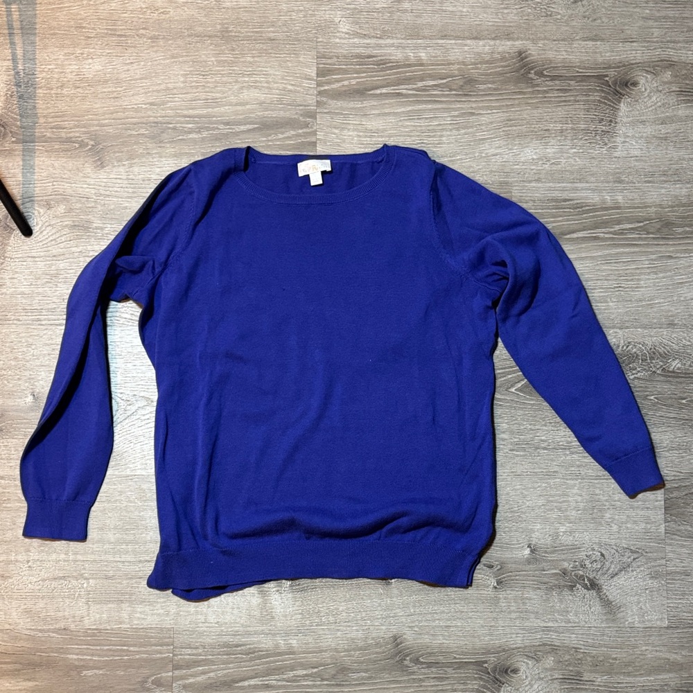 Belle by Kim Gravel Men's Royal Blue Crewneck Sweater